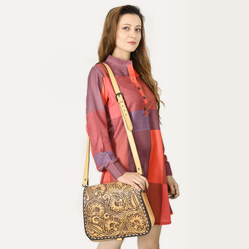 American Darling Cross Body Hand Tooled Genuine Leather Western Women Bag | Handbag Purse Crossbody for Cute